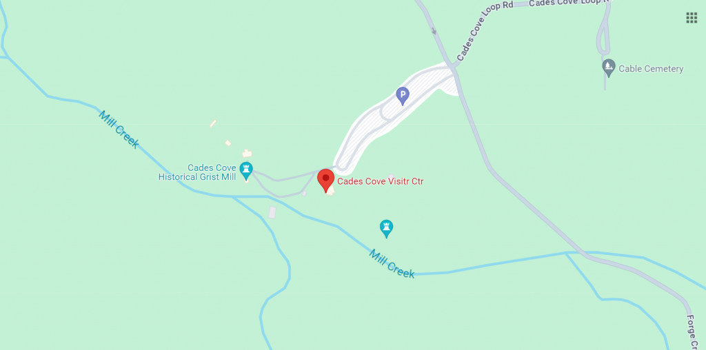 Cades Cove Visitor Center Map